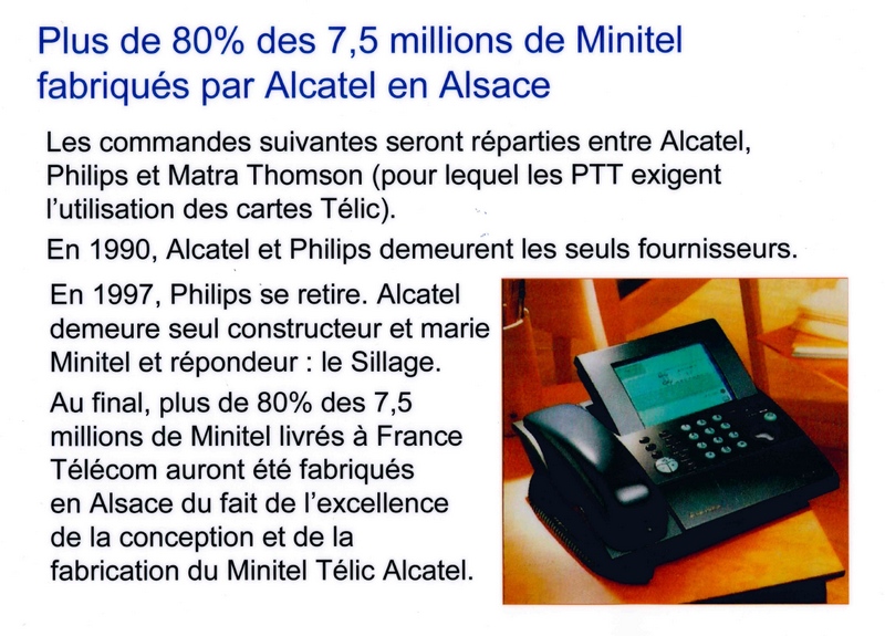 Le Muse ALCATEL du Minitel  ILLKIRCH. Alcatel et ses concurents